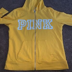 Victoria Secret Pink Yellow Hoodie